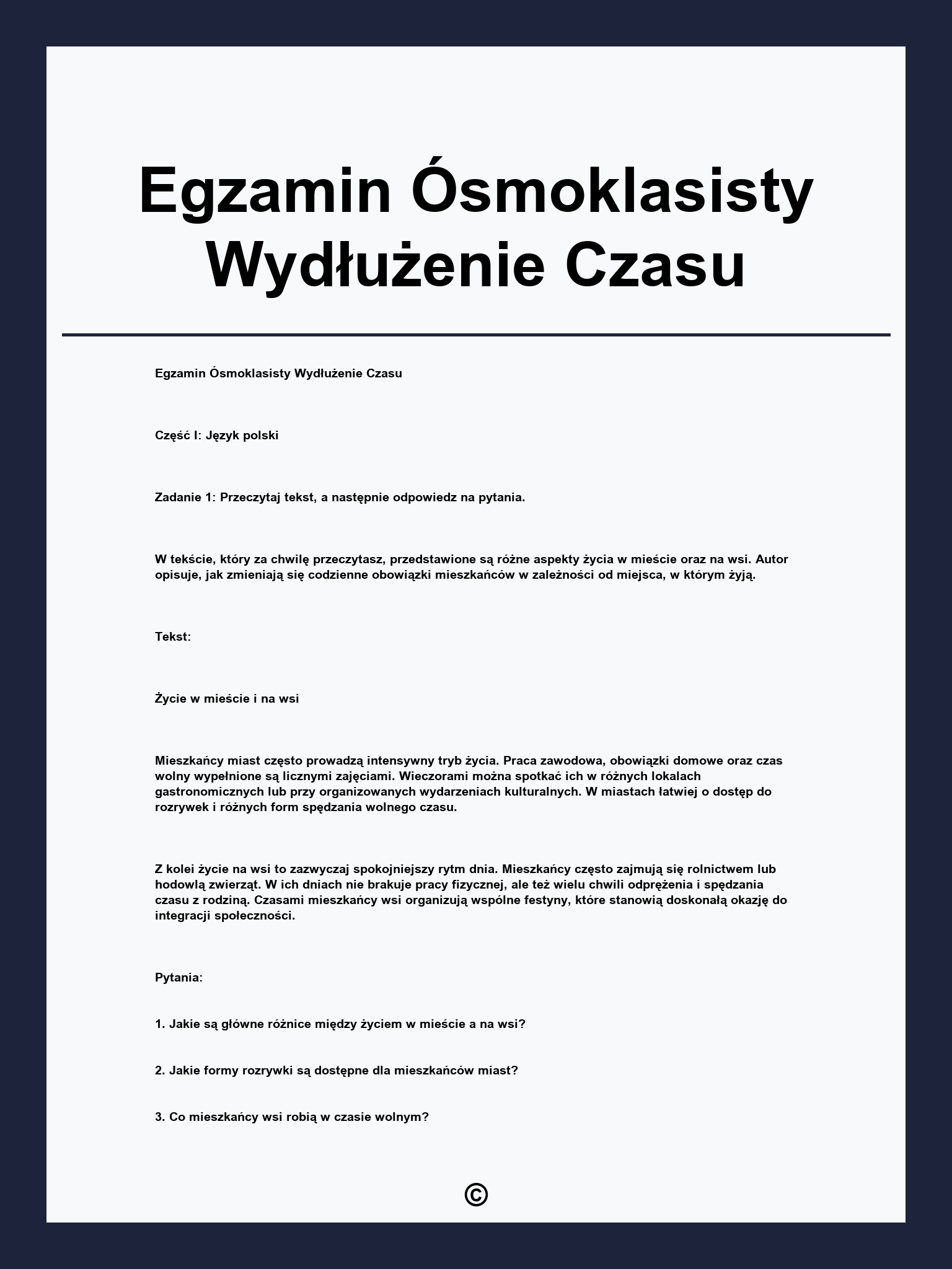 Egzamin Ósmoklasisty Wydłużenie Czasu