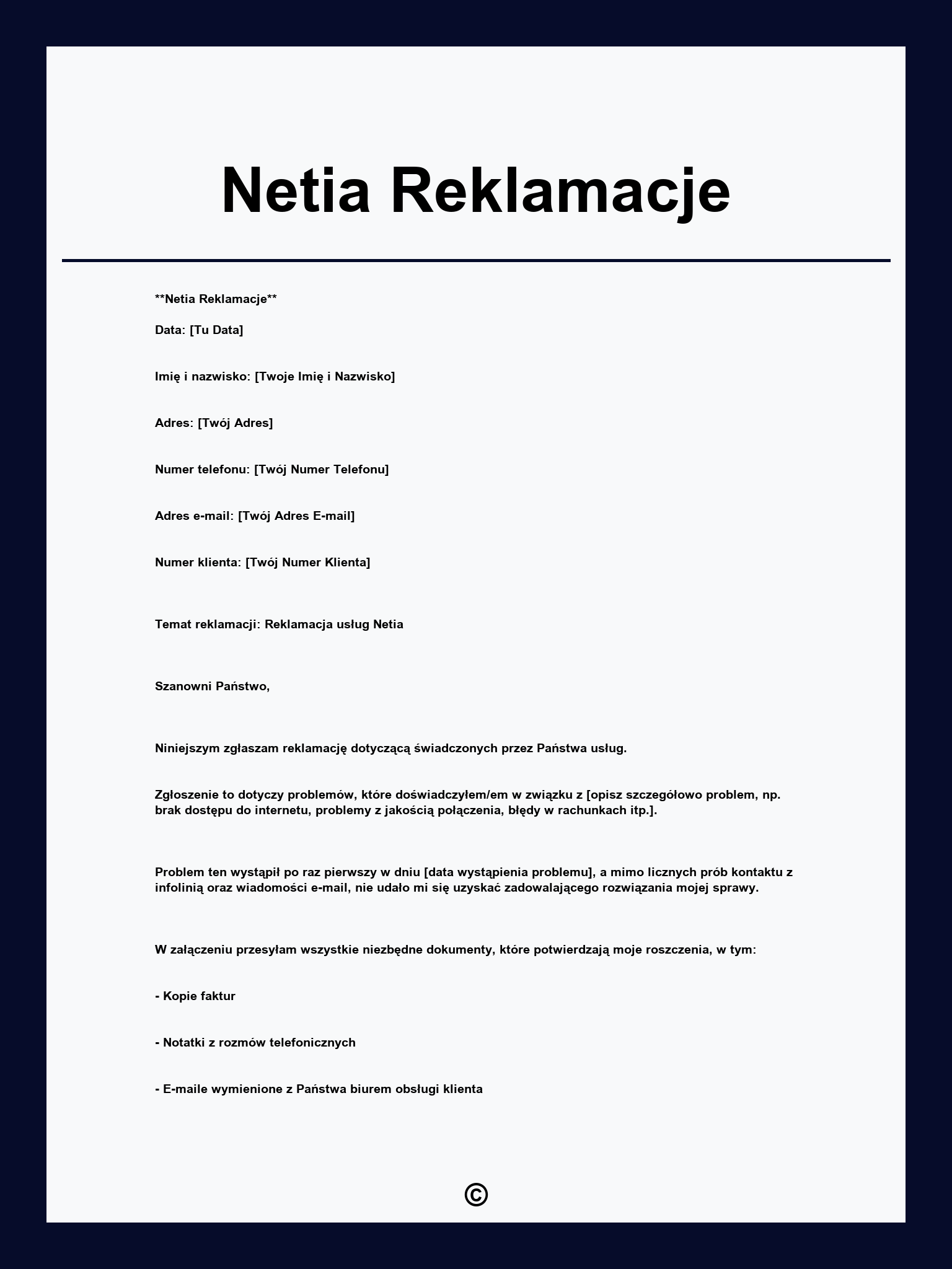 Netia Reklamacje