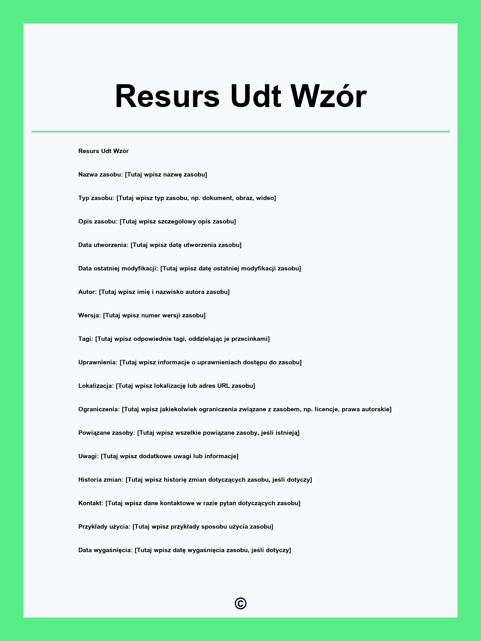 Resurs Udt Wzór