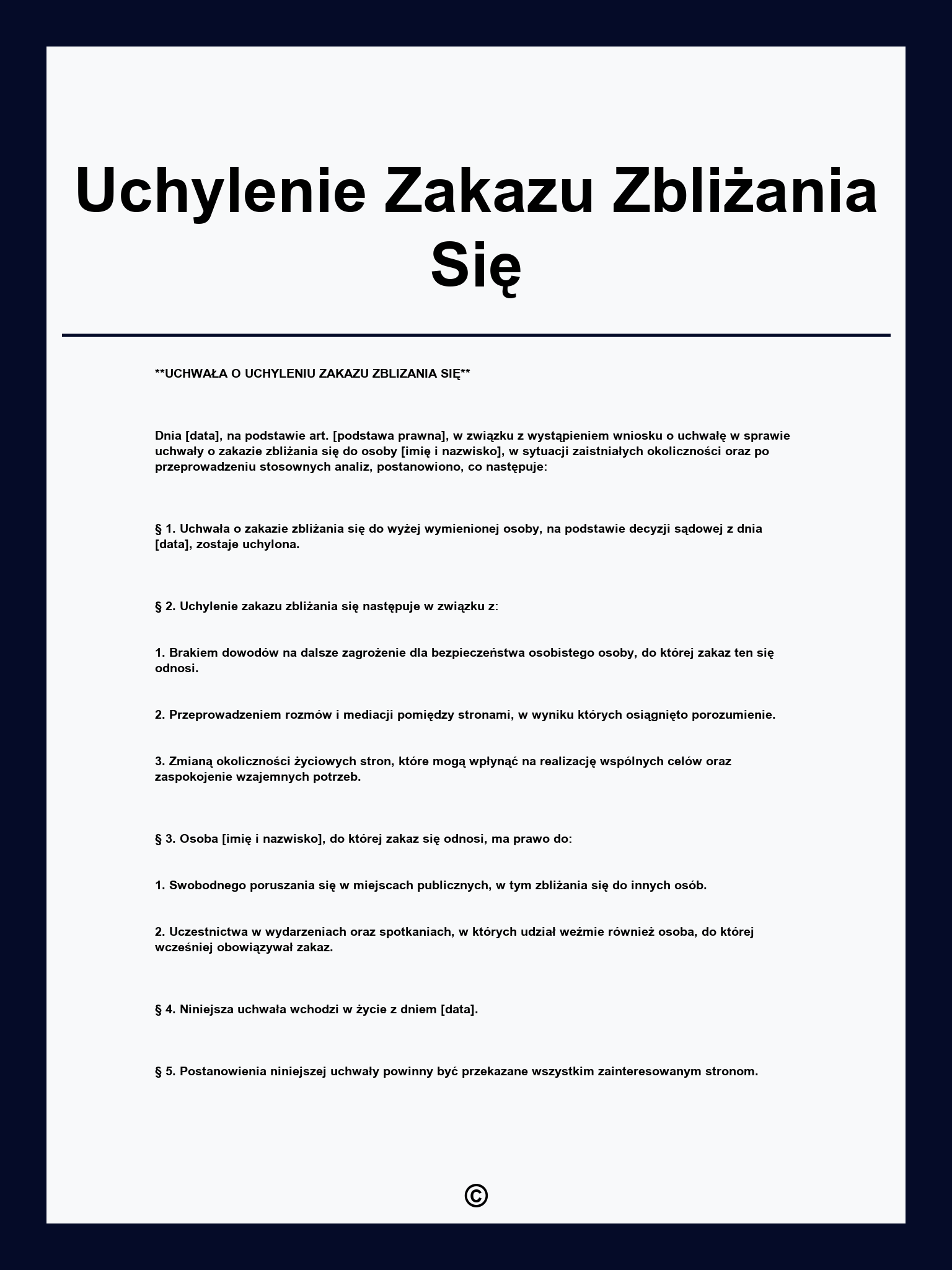 Uchylenie Zakazu Zbliżania Się