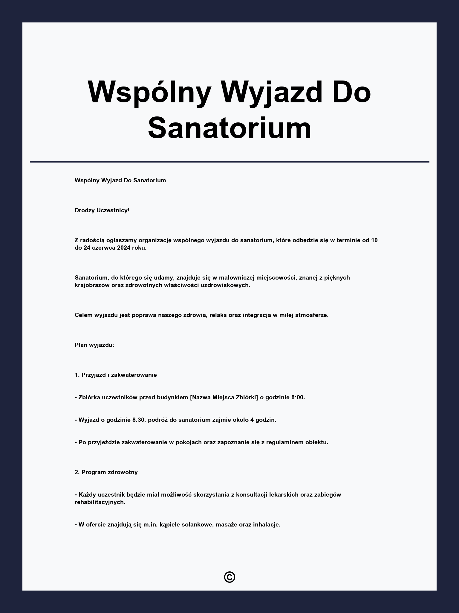Wspólny Wyjazd Do Sanatorium